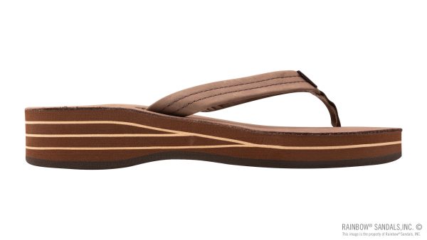 Four Layer Leather Wedge with a 3/4 Leather Strap