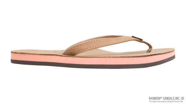 The Tropics  Single Layer Premier Leather with Colorful Mid Sole and a 1 Narrow Strap
