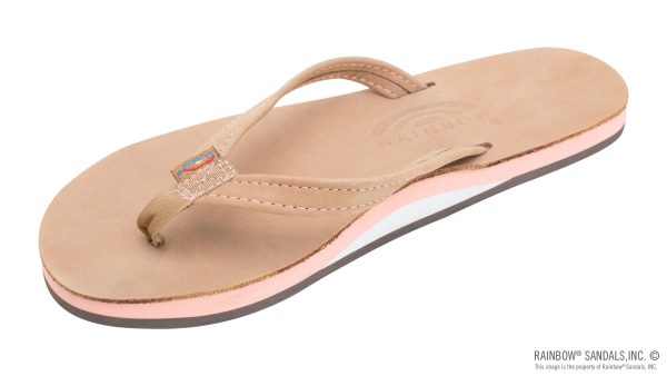 The Tropics  Single Layer Premier Leather with Colorful Mid Sole and a 1 Narrow Strap