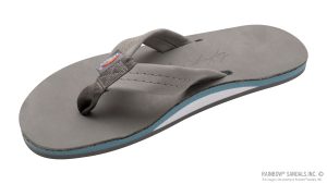 Signature Series  Men's Single Layer Premier Grey Leather Lt Blue Midsole
