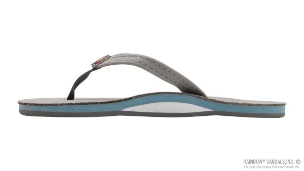 Signature Series Women's Single Layer Premier Grey Leather Lt. Blue Midsole 1 Narrow Strap