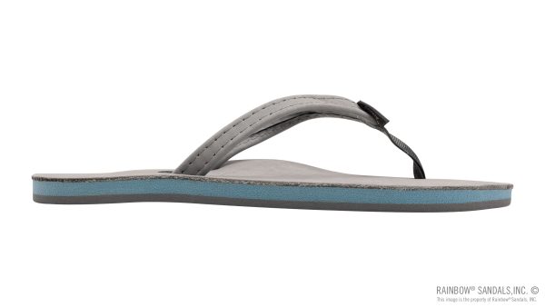 Signature Series Women's Single Layer Premier Grey Leather Lt. Blue Midsole 1 Narrow Strap