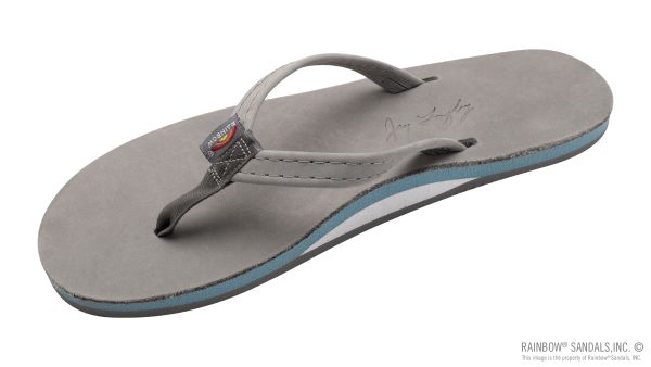 Signature Series Women's Single Layer Premier Grey Leather Lt. Blue Midsole 1 Narrow Strap