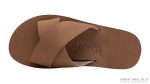 Premier Leather Single Layer Arch Cross Strap Flat Stitch