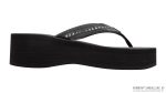Six Layer Leather Wedge 3/4 Strap with Crystals