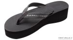 Six Layer Leather Wedge 3/4 Strap with Crystals