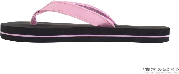 Rainbow Sandals Kid's Grombow's Soft Top Rubber w/Neoprene Narrow Pink Narrow Strap. Black. Kid's 11B(M) US | Sandals