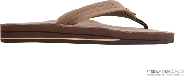 Rainbow Sandals Women's Double Layer Premier Leather w/ 3/4trap (Ladies Small / 5.5-6.5. Dark Brown) | Flats