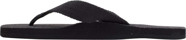 Rainbow Sandals Womens Hemp Single Layer Wide Strap Black Small (5.5-6.5) | Flip-Flops