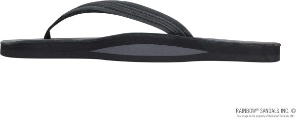Rainbow Sandals Madison - Single Layer Arch Support with a Braid on a 1arrow Strap. Premier Black. Ladies X-Large | Flip-Flops