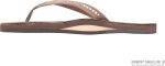 Rainbow Sandals Women's Single Layer Premier Leather w/Swarovski Crystal Narrow Strap. Dark Brown. Ladies Medium / 6.5-7.5 B(M) US | Flip-Flops