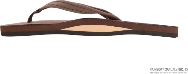 Rainbow Sandals Women's Single Layer Premier Leather Narrow Strap. Expresso. Ladies X-Large / 8.5-9.5 B(M) US | Flats