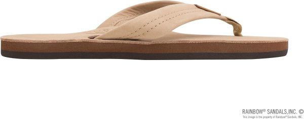 Rainbow Sandals Women's Single Layer Premier Leather w/Arch Support. Sierra Brown. 9.5-15 | Flats