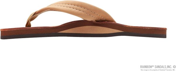 Rainbow Sandals Ladies Luxury Leather - Single Layer Arch Support. Buckskin. Ladies size M / 6.5-7.5 | Sandals