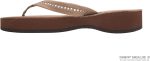 Rainbow Sandals Women's Four Layer Leather Wedge -  3/4trap w/Swarovski Crystals (Ladies X-Large / 8.5-9.5 B(M) US. Dark Brown) | Platforms & Wedges