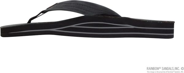 Rainbow Sandals Women's Double Layer Premier Leather w/  3/4trap (Ladies Small / 5.5-6.5. Premier Black) | Flats