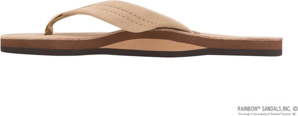 Rainbow Sandals Women's Single Layer Premier Leather w/Arch Support. Sierra Brown. 9.5-15 | Flats
