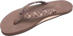 Rainbow Sandals Women's Single Layer Premier Leather w/Double Braided Strap Expresso/Dark Brown. Ladies Small / 5.5-6.5 B(M) US | Flip-Flops