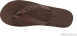 Rainbow Sandals Women's Double Layer Flirty Braidy Premier Leather w/Single Braided Strap. Mocha. Ladies Small / 5.5-6.5 B(M) US | Shoes