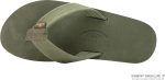 Rainbow Sandals Men's Double Layer Leather Sandal. Forest Green w/Fawn Midsole. Small / 7.5-8.5 B(M) US | Sandals