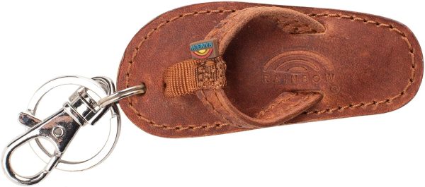 Rainbow Sandals Luxury Leather Sandal Key Chain