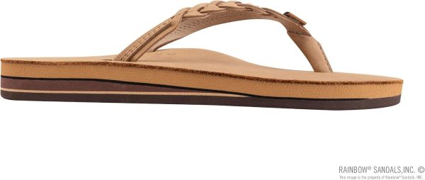 Rainbow Sandals Women's Double Layer Flirty Braidy Premier Leather w/Single Braided Strap. Sierra Brown. Ladies X-Large / 8.5-9.5 B(M) US | Shoes