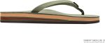 Rainbow Sandals Women's Double Layer Leather Sandal. Forest Green w/Fawn Midsole. X-Large / 8.5-9.5 B(M) US | Flats
