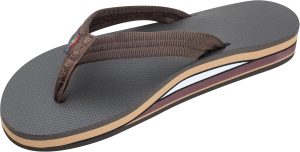 Rainbow Sandals Women's Double Layer Soft Top 1VA Rubber Filled w/Nylon Strap. Brown. Women's Medium / 6.5-7.5 B(M) US | Sandals