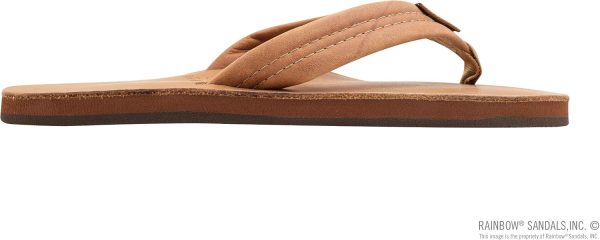 Rainbow Sandals Mens Luxury Leather - Single Layer Arch Support. Buckskin. Mens size S / 7.5-8.5 | Sandals