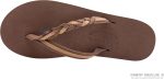 Rainbow Sandals Women's Double Layer Flirty Braidy Premier Leather w/Single Braided Strap. Expresso/Sierra Brown. Ladies Medium / 6.5-7.5 B(M) US | Shoes