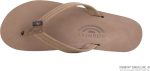 Rainbow Sandals Women's Double Layer Premier Leather Narrow Strap w/Arch. Dark Brown. Ladies Medium / 6.5-7.5 B(M) US | Flats