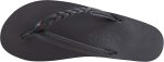 Rainbow Sandals Women's Flirty Braidy. Classic Black. Small / 5.5-6.5 | Classic Leather w/Single Braided Strap | Flats