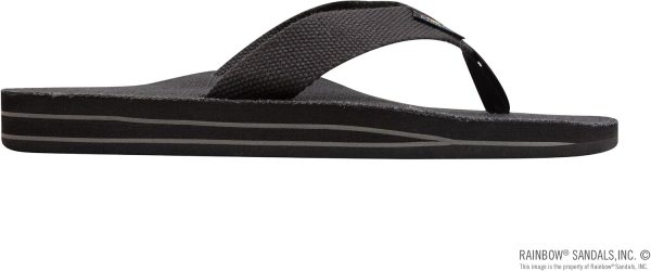 Rainbow Sandals Men's Double Layer Arch Hemp. Black. Men's Medium / 8.5-9.5 D(M) US | Sandals