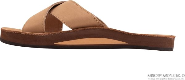 Rainbow Sandals Women's Premier Leather Single Layer Arch Women's X-Slide. Sierra Brown. Ladies Large / 7.5-8.5 B(M) US | Slides