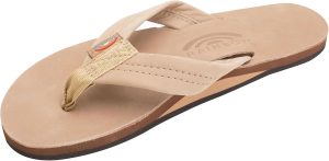 Rainbow Sandals Women's Single Layer Premier Leather w/Arch Support. Sierra Brown. 6.5-7.5 | Flats