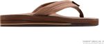 Rainbow Sandals Ladies Luxury Leather - Double Layer Arch Support with 1trap. Nogales Wood. Ladies size S / 5.5-6.5 | Flip-Flops