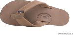 Rainbow Single Layer Premier Leather Woman's Sandal (Dark Brown) Size 5.5/6.5 (S) | Flats