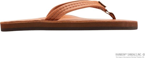 Rainbow Sandals Ladies Luxury Leather - Single Layer Arch Support with a  3/4edium Strap Tahitan Tan. Ladies size M / 6.5-7.5 | Flats