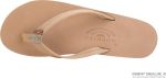 Rainbow Sandals Women's Single Layer Premier Leather w/Ocean Midsole/Narrow Strap Sandal. Sierra Brown/Ocean. Ladies Medium / 6.5-7.5 B(M) US | Flats