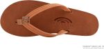 Rainbow Sandals Ladies Luxury Leather - Single Layer Arch Support With 1arrow Strap. Tahitian Tan. Ladies Size Small / 5.5-6.5 | Flats