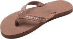 Rainbow Sandals Kid's Single Layer Premier Leather w/Narrow Crystal Strap. Expresso. Kid's 4-5 B(M) US | Sandals