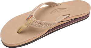 Rainbow Sandals The Willow - Double Layer Leather Sierra Brown Sandal with Double Braided  3/4trap. Ladies. X-Large. 8.5-9.5 D(M) US | Flats
