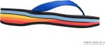 Rainbow Sandals Women's Four Layer Wedge Rubber w/EVA Filled  3/4ylon Strap. Blue/Rainbow. Ladies Medium / 6.5-7.5 B(M) US | Platforms & Wedges