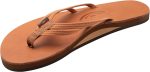 Rainbow Sandals Ladies The Sand Piper Luxury Leather - Single Layer Arch Hand Woven Strap. Tahitian Tan. Ladies Large. 7.5-8.5 D(M) US | Flats