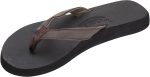 Rainbow Sandals Women's The Cottons Soft Rubber Top Sole w/Tapered Strap. Expresso. Ladies 1M US | Flats