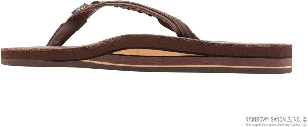 Rainbow Sandals Women's Double Layer Flirty Braidy Premier Leather w/Single Braided Strap. Mocha. Ladies Small / 5.5-6.5 B(M) US | Shoes
