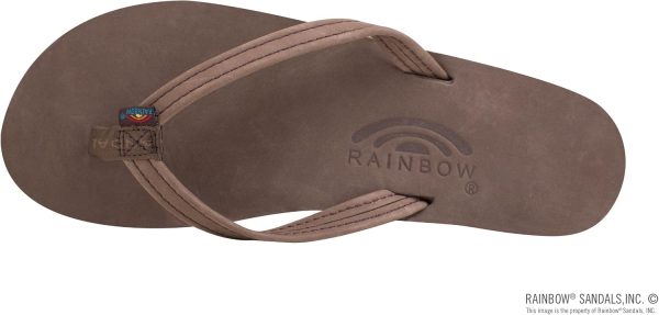 Rainbow Sandals Women's Single Layer Premier Leather Narrow Strap. Expresso. Ladies X-Large / 8.5-9.5 B(M) US | Flats