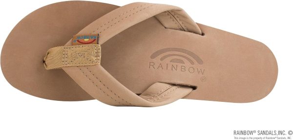 Rainbow Sandals Women's Single Layer Premier Leather w/Arch Support. Sierra Brown. 9.5-15 | Flats