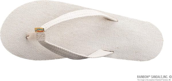 Rainbow Sandals Women's Single Layer Hemp w/Narrow Strap. Natural. Ladies Small / 5.5-6.5 B(M) US | Flip-Flops