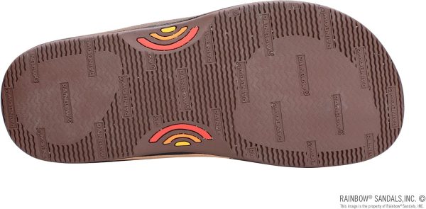 Rainbow Sandals Men's Navigator Premier Leather Orthopedic Foot Bed w/Tapered Strap. Dark Brown. Men's 8 D(M) US | Sandals